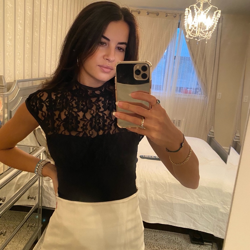 Elegant Black Lace Blouse